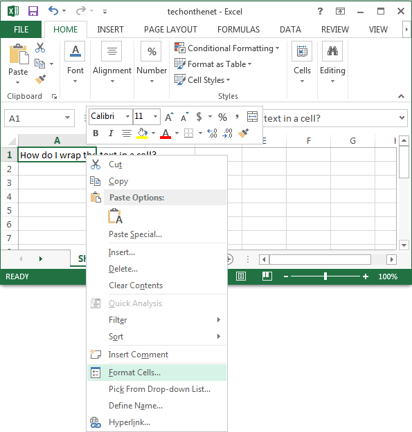 Wrap text in word table